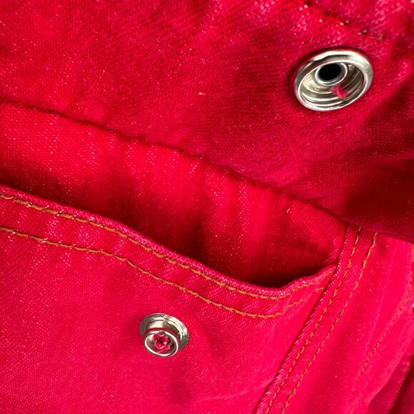 Vintage Planet Hollywood Tony Nowak Collection Red Denim Jacket Retro - Picture 5 of 13